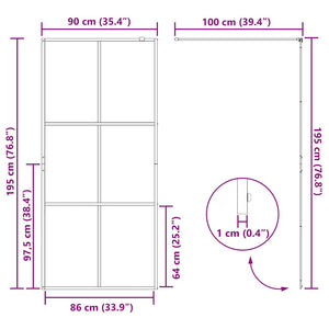 Duschwand für Begehbare Dusche mit Klarem ESG Glas 90x195 cm
