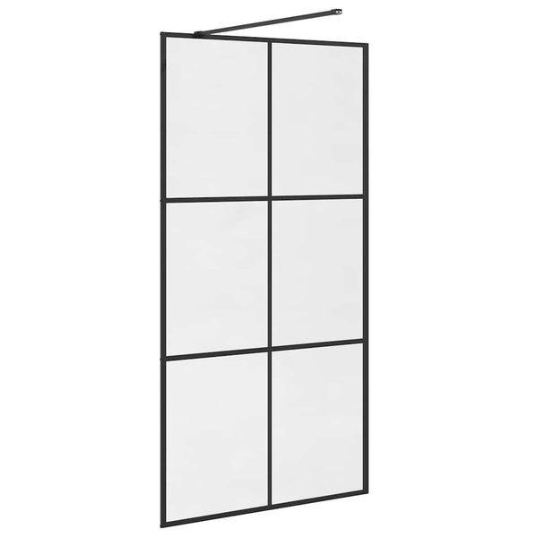 Duschwand für Begehbare Dusche mit Klarem ESG Glas 100x195 cm