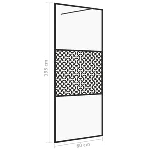 Duschwand für Begehbare Dusche mit Klarem ESG Glas 80x195 cm