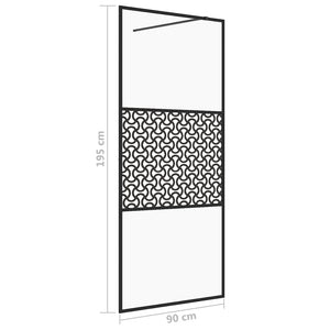 Duschwand für Begehbare Dusche mit Klarem ESG Glas 90x195 cm