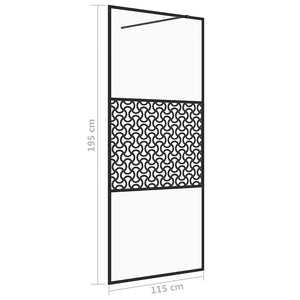 Duschwand für Begehbare Dusche mit Klarem ESG Glas 115x195 cm