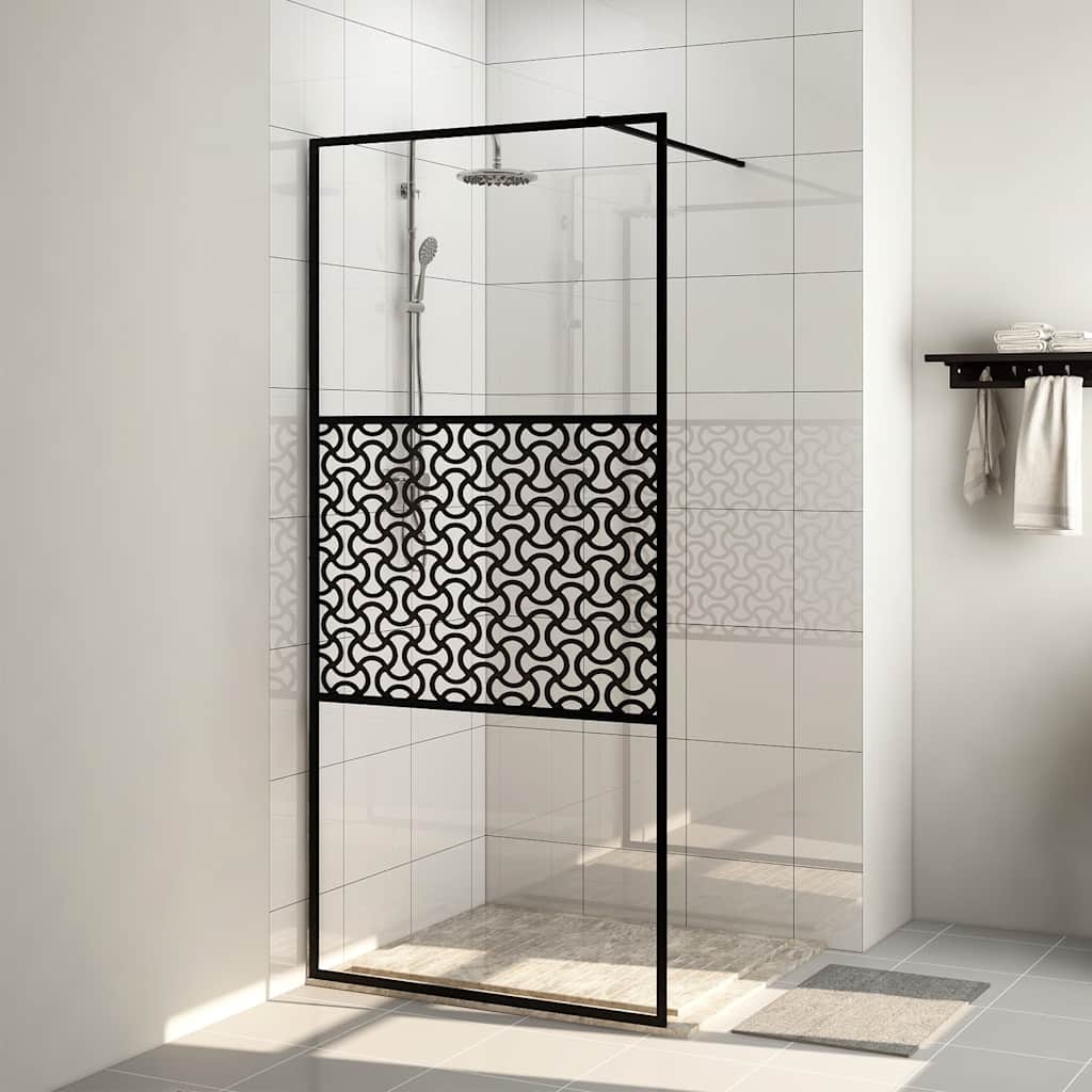 Duschwand für Begehbare Dusche mit Klarem ESG Glas 115x195 cm