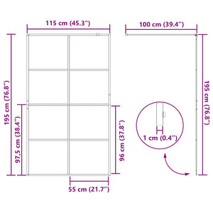 Duschwand für Begehbare Dusche mit Klarem ESG Glas 115x195 cm