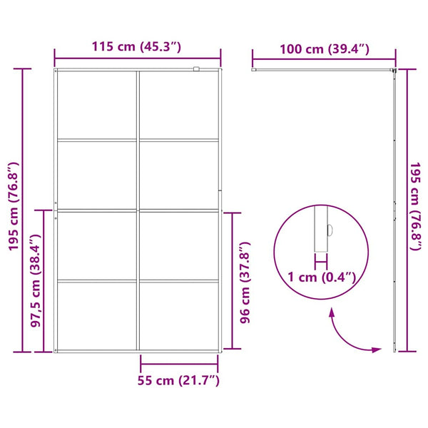 Duschwand für Begehbare Dusche mit Klarem ESG Glas 115x195 cm
