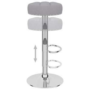 Barhocker Grau Stoff 2er Set