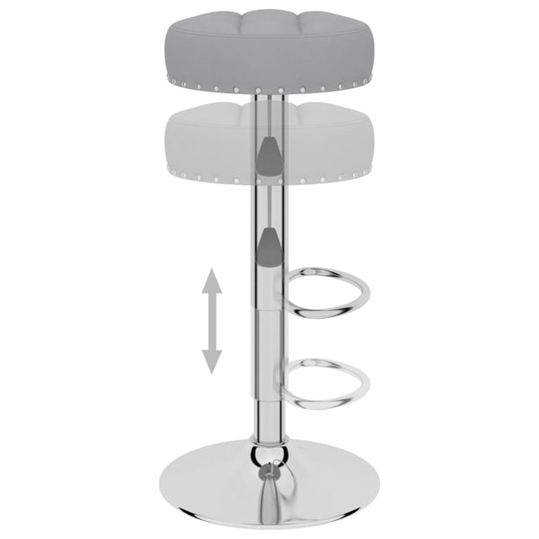 Barhocker Grau Stoff 2er Set