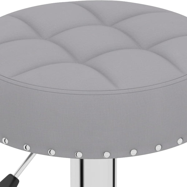 Barhocker Grau Stoff 2er Set