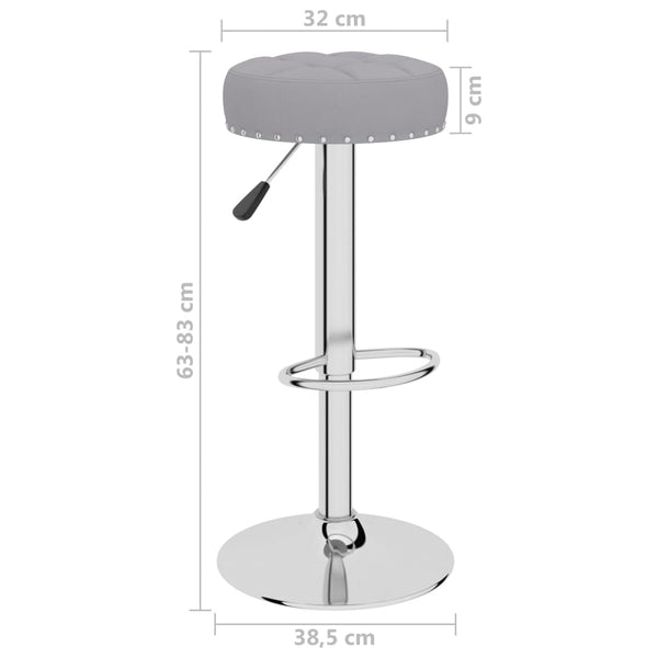 Barhocker Grau Stoff 2er Set