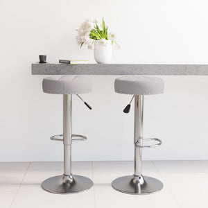 Barhocker Grau Stoff 2er Set