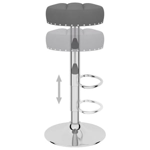 vidaXL Tabourets de bar 2 pcs Gris foncé Tissu