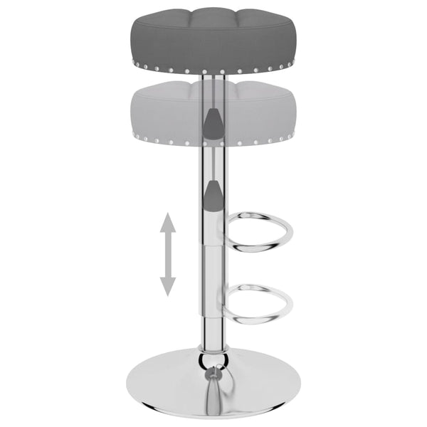 vidaXL Tabourets de bar 2 pcs Gris foncé Tissu