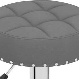 vidaXL Tabourets de bar 2 pcs Gris foncé Tissu