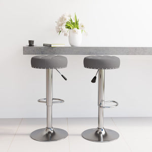 vidaXL Tabourets de bar 2 pcs Gris foncé Tissu