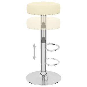 vidaXL Tabourets de bar 2 pcs Tissu Crème
