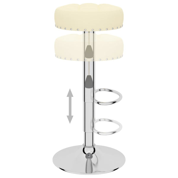 vidaXL Tabourets de bar 2 pcs Tissu Crème