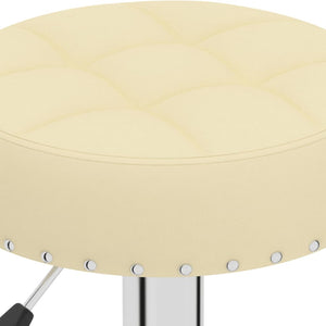 vidaXL Tabourets de bar 2 pcs Tissu Crème