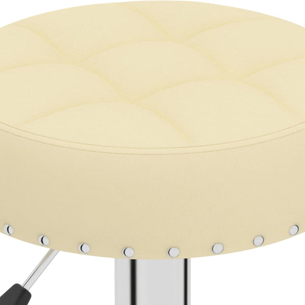vidaXL Tabourets de bar 2 pcs Tissu Crème