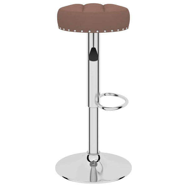 Barhocker 2er Set Braun Stoff