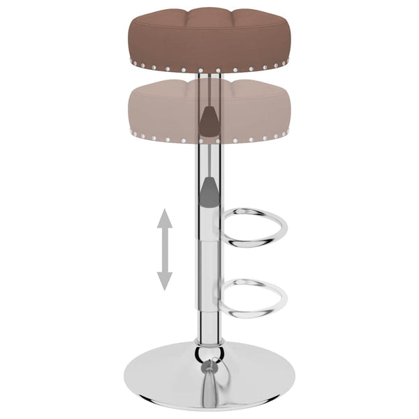 Barhocker 2er Set Braun Stoff