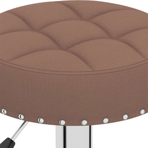 Barhocker 2er Set Braun Stoff