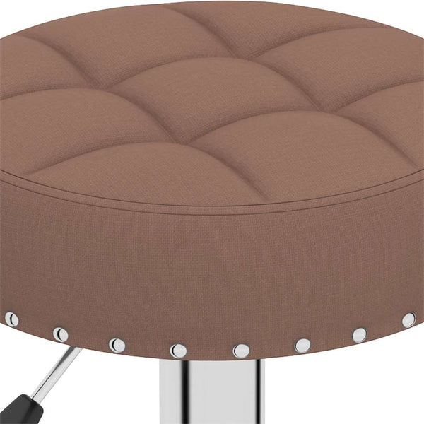 Barhocker 2er Set Braun Stoff