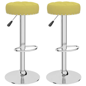 vidaXL Tabourets de bar 2 pcs Tissu vert