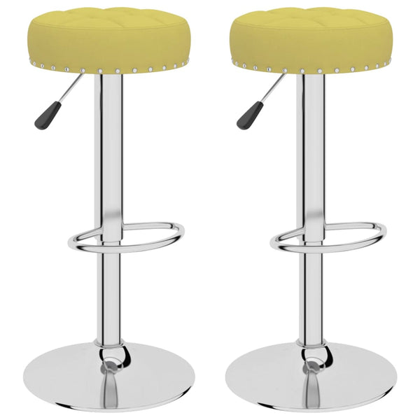 vidaXL Tabourets de bar 2 pcs Tissu vert