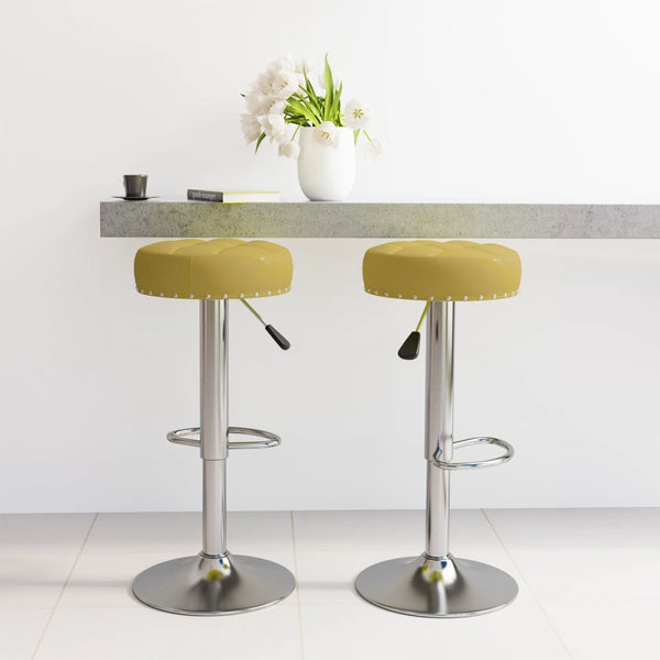 vidaXL Tabourets de bar 2 pcs Tissu vert