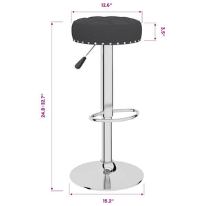 Barhocker 2 Stk. Schwarz Stoff