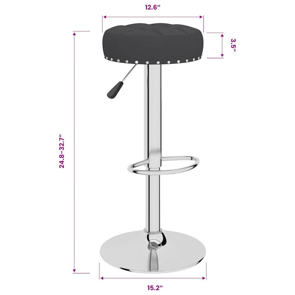 Barhocker 2 Stk. Schwarz Stoff