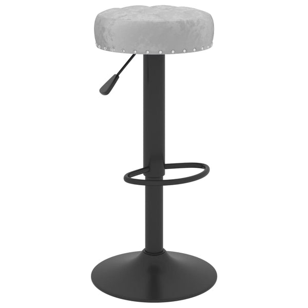2er Set Barhocker Grau Samt