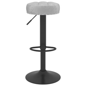 2er Set Barhocker Grau Samt