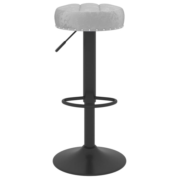 2er Set Barhocker Grau Samt