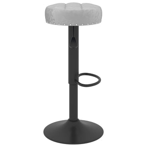 2er Set Barhocker Grau Samt