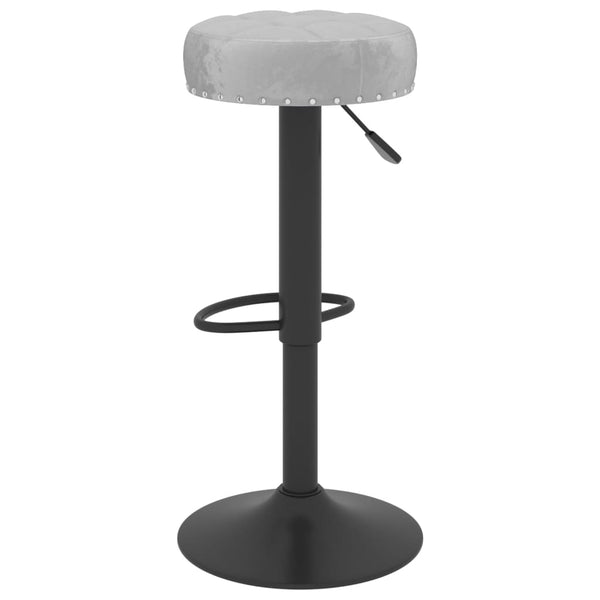 2er Set Barhocker Grau Samt