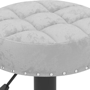 2er Set Barhocker Grau Samt
