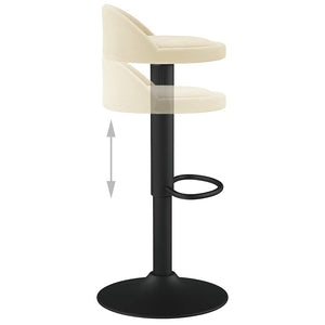 Creme Samt Barhocker