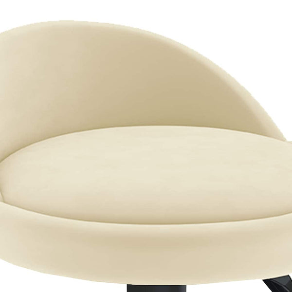 Creme Samt Barhocker