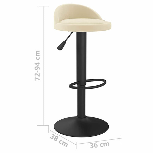 Creme Samt Barhocker