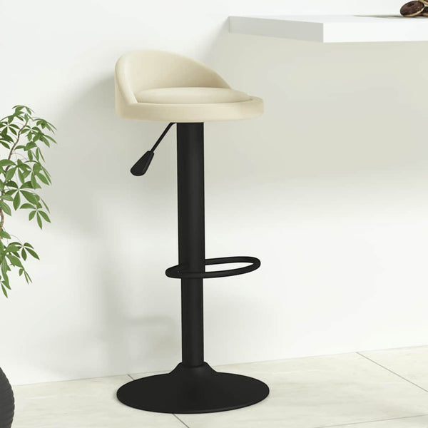 Creme Samt Barhocker
