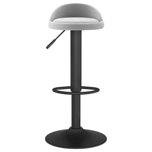 Barhocker Hellgrau Samt
