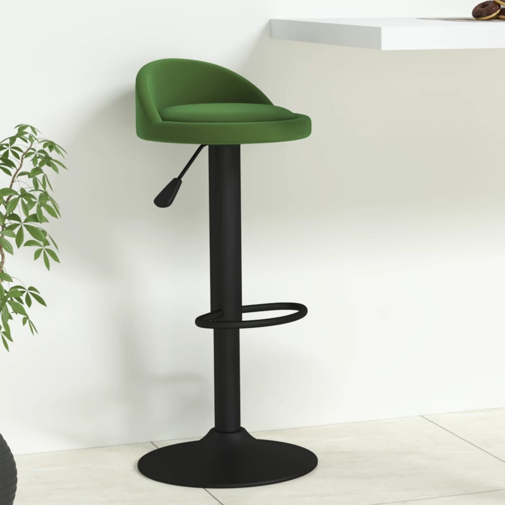 vidaXL Tabouret de bar vert foncé velours