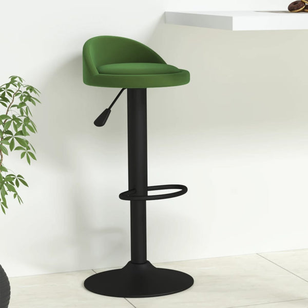 vidaXL Tabouret de bar vert foncé velours