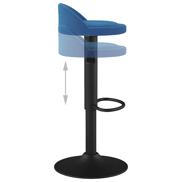 Blauer Samt Barhocker