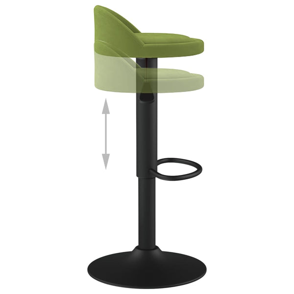 2er Set Barhocker Hellgrün Samt