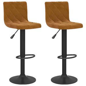Barhocker Braun Samt 2er Set