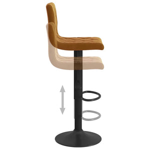 Barhocker Braun Samt 2er Set
