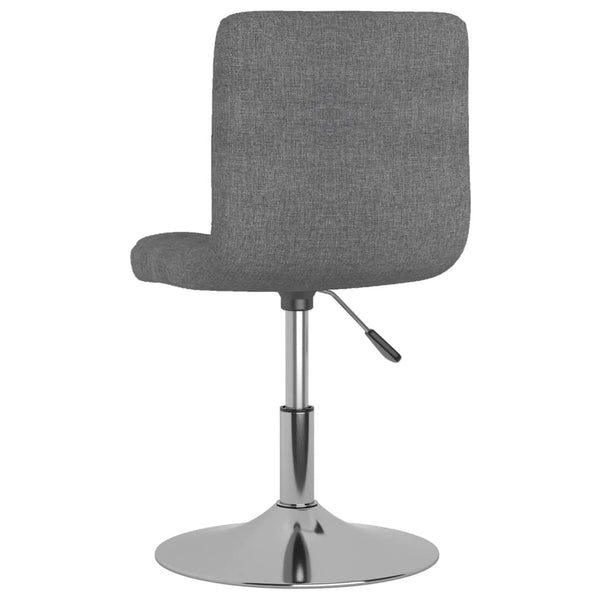vidaXL Tabouret de bar pivotant gris clair en tissu