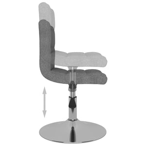 vidaXL Tabouret de bar pivotant gris clair en tissu