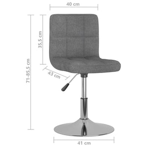 vidaXL Tabouret de bar pivotant gris clair en tissu